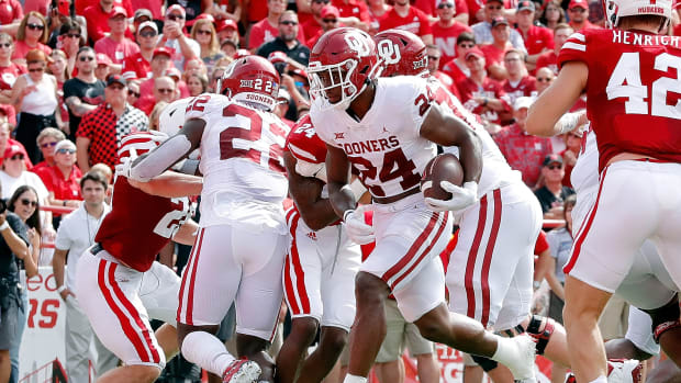 Marcus Major touchdown 2022 Oklahoma vs Nebraska football 